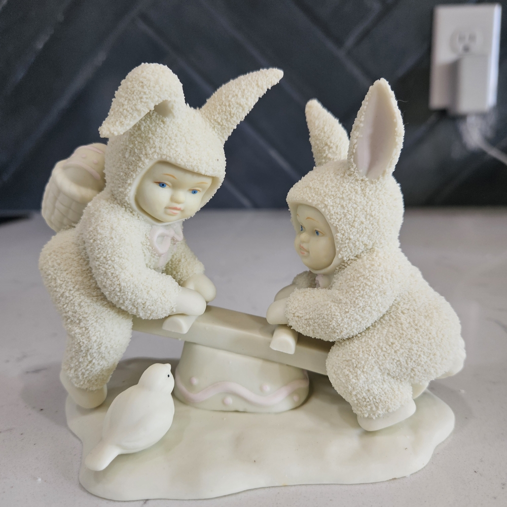 Vintage Department 56 Snowbunnies "I'm Teeter You're Totter"